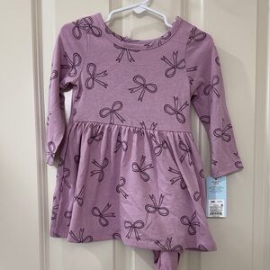 Cat & Jack Pink Bow Print Casual Dress